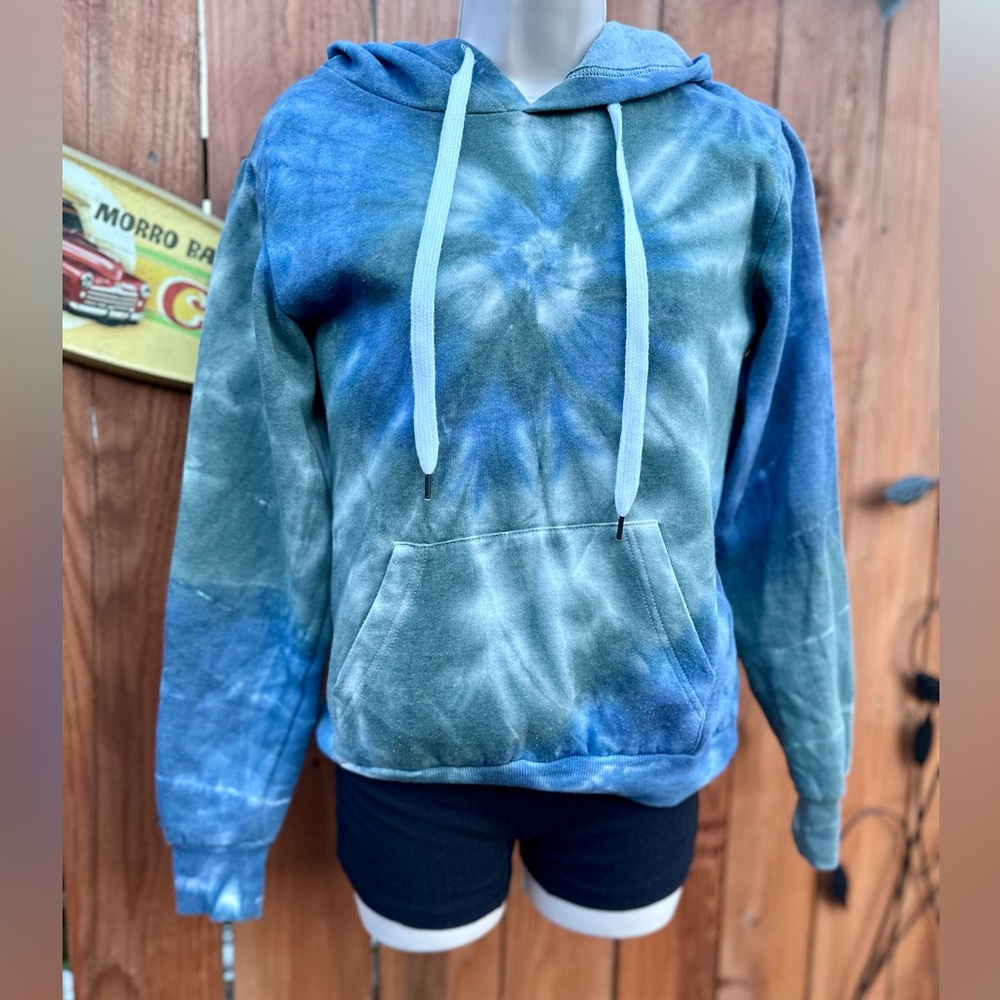 Blue Tye Dye Hoodie Size XS